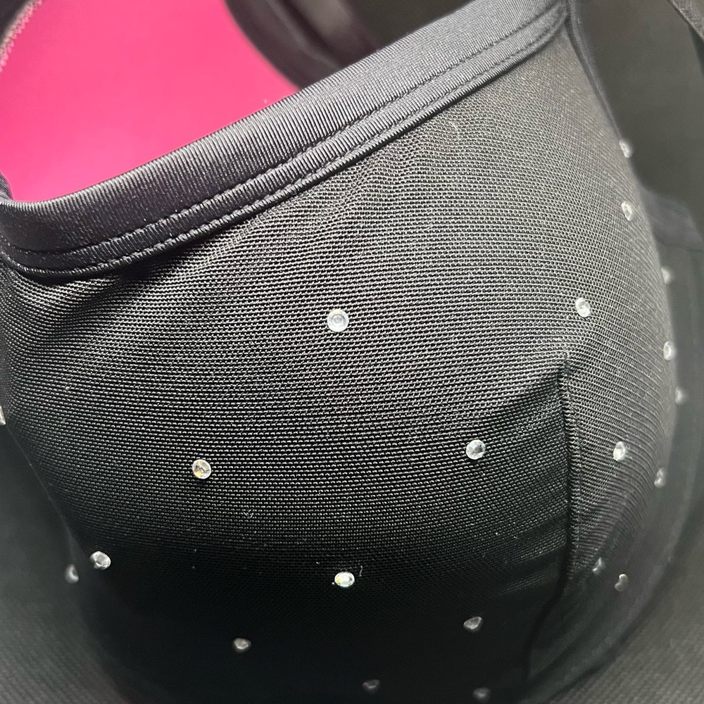 Victoria's Secret Black and Silver Rhinestone Bra